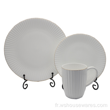 Restauration personnalisée Hotel European Fine White Dinner Set